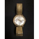 A 9CT GOLD WIND UP ACCURIST WATCH