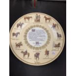AN AYNSLEY COLLECTORS PLATE 'THE HORSE'