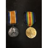 TWO BRITISH WW1 MEDALS WITH RIBBONS