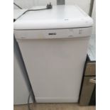 A BEKO DSFS 1531W SLIMLINE DISHWASHER BELIEVED WORKING BUT NO WARRANTY