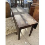 A 19TH CENTURY OAK DROP-LEAF TABLE