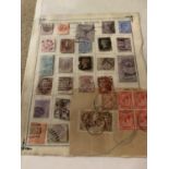 A COLLECTION OF STAMPS EARLY VICTORIAN ETC