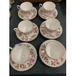 A SIX PIECE ROYAL STAFFORD 'FRAGRANCE' TEA SET