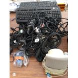 VARIOUS ITEMS TO INCLUDE KEYBOARDS, SPARE LEADS ETC