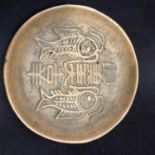 A BRASS ORIENTAL SMALL DISH