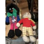 TWO SOFT TOYS TO INCLUDE A RUPERT THE BEAR