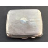 A HALLMARKED SILVER CIGARETTE/CHEROOT CASE