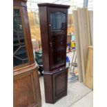 A MAHOGANY CORNER CABINET