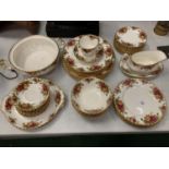 A ROYAL ALBERT ' OLD COUNTRY ROSES' BONE CHINA SIX PIECE DINNER SERVICE