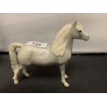 A JOHN BESWICK SIGNED AND HAND PAINTED GREY PONY FIGURINE