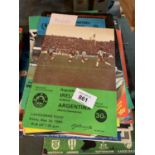 A QUANTITY OF FOOTBALL PROGRAMMES TO INCLUDE EUROPA, CUP WINNERS CUP, EUROPEAN CUP, CHAMPIONS CLUB