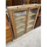 A PINE TWO DOOR BOOKCASE TOP, 40" WIDE