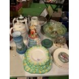 A LARGE COLLECTION OF COLLECTION OF CERAMICS TO INCLUDE GRAFTON PLATES, CHRISTMAS PLATES, TUREEN,