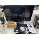 A TOSHIBA 36 INCH LCD TELEVION AND A TOSHIBA DVD PLAYER TO INCLUDE INSTRUCTIONS AND REMOTE