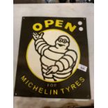 AN ENAMEL MICHELIN TYRES SIGN