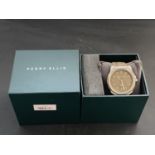 A BOXED PERRY ELLIS DIVER WRIST WATCH 100M