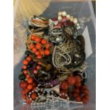A LARGE QUANTITY OF ASSORTED COSTUME JEWELLERY