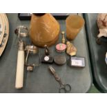 A SELECTION OF VINTAGE ITEMS TO INCLUDE CANDLE PARAPHERNALIA ETC