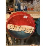 A VINTAGE GARAGE METAL SIGN ' PEPSI' 35CM