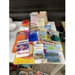 A LARGE COLLECTION OF ORDNANCE SURVEY MAPS AND FURTHER BOOKS