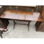 A MAHOGANY "STRONGBOW FURNITURE" SOFA TABLE - 32" & 57" WIDE
