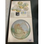 A BOXED LIMITED EDITION DECORATIVE PLATE DEPICTING CHARLES KINGLEY'S THE WATER BABIES DESIGNED BY