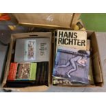 SIX BOXES OF FIRST EDITION BOOKS THE BEATLES ANTHOLOGY, RONNIE WOOD A ROCK & ROLL DIARY, HANS