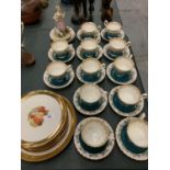 TWELVE ROYAL ALBERT BONE CHINA CUPS AND SAUCERS TO INCLUDE OTHER CERAMICS ETC