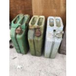 THREE LARGE VINTAGE JERRY CANS