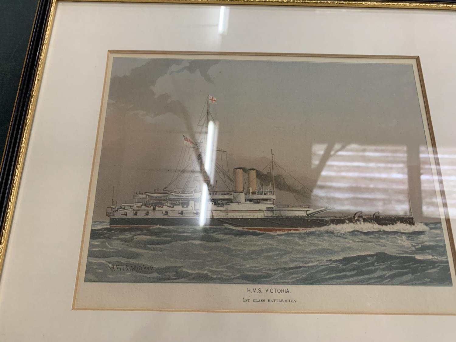 A SERIES OF PRINTS DEPICTING BRITISH BATTLESHIPS TO ALSO INCLUDE SECOND CLASS CRUISER HMS LATONA - Bild 4 aus 7