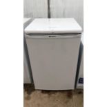 A HOTPOINT RLVA21 UNDERCOUNTER FRIDGE