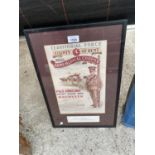 A FRAMED ARMY MEDICAL CORPS RECRUITMENT POSTER