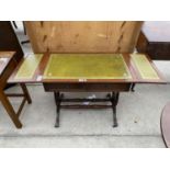 A REPRODUCTION MAHOGANY SOFA TABLE