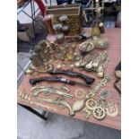 VARIOUS BRASS WARE, MODEL PISTOLS ETC.