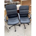 TWO MODERN OFFICE SWIVEL CHAIRS