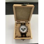 A BOXED BO BO BIRD CHRONOGRAPH WRIST WATCH