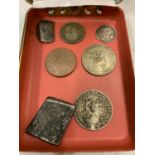 A NEWARK, CHARLES I, 1646 HALF CROWN SIEGE COPY AND TWO SHILLINGS 1921 AND 1922, A 1922 SIX PENCE, A