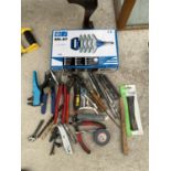 VARIOUS DRILL BITS, HACKSAW BLADES AND RIVETTING TOOLS