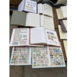 A QUANTITY OF STAMPS TO INCLUDE ARGENTINA TO THREE ALBUMS, FRANCE (2), PLUS FIVE STOCK BOOKS OF