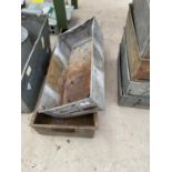 TWO GALVANISED CONTAINERS