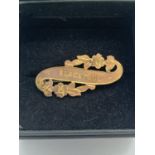 VINTAGE YELLOW METAL BLACKPOOL BROOCH, EARLY 20TH CENTURY