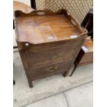 A GEORGE III MAHOGANY NIGHT CUPBOARD, 22" WIDE