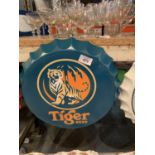 A VINTAGE GARAGE RETRO METAL SIGN ' TIGER BEER' 35CM