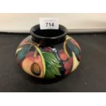 A MOORCROFT QUEENS CHOICE 3 INCH VASE