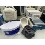 A DELONGHI DEHUMIDIFIER, A GERMEX BRUSH AND COMB SANITISER ETC BELIEVED TO BE IN WORKING ORDER BUT