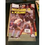 A GROUP OF SCOTTISH INTERNATIONAL FOOTBALL PROGRAMMES TO INCLUDE V ENGLAND 1980, ICELAND 1984,