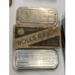 TWO VINTAGE ROLLS RAZORS