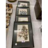 FOUR FRAMED PRINTS OF VICTORIAN CHILDREN PLAYING