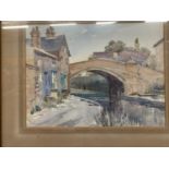 A PAINTING J R COOKE - BRIDGE ON THE CANAL