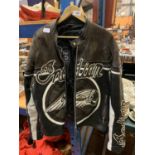 AN AMERICAN VINTAGE 'INDIAN' MOTORCYCLE LEATHER JACKET